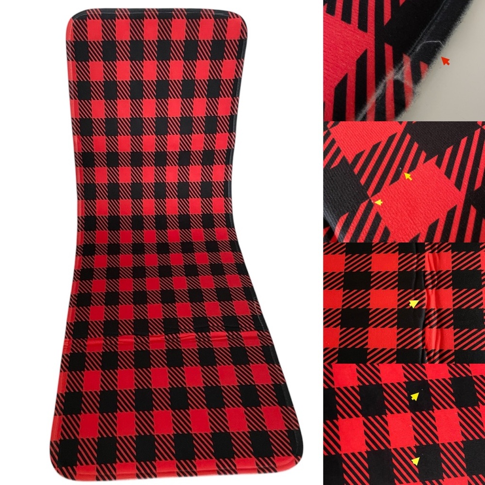 Red and Black Plaid Padded Large Table Runner